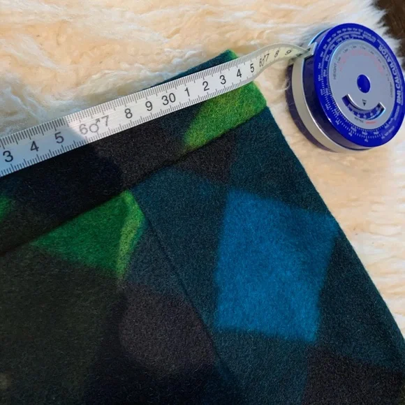 Vintage colourful plaid bodycon pencil keen length skirt - Picture 2 of 5